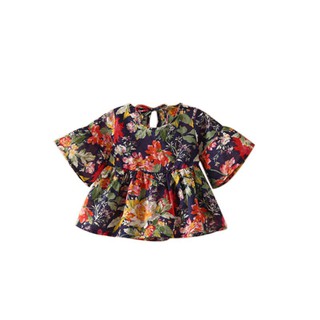 Cotton Dress Summer Flower Children Clothes Baby Girl Dress (3)