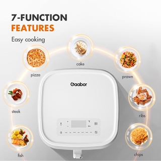 Gaabor Air Fryer, 4.5L/5L Oil Free Oven with 8 Cooking Functions, Simple Manual Control White (3)