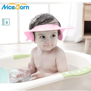 NiceBorn Baby Shower Cap Bath Silicone Waterproof Cap Shampoo Shield Visor Hat Prevent Water Entering Eyes and Ears Suitable for 3 Ages and Above