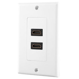 2PortS Dual HDMI Wall Face Plate Outlet Panel