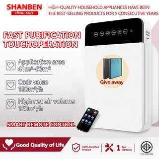 SHANBEN The air purifier removesPM2.5strongly adsorbsanddecomposes formaldehyde,phenol,smoke