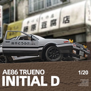 Initial D Toyota Trueno AE86 1:20 and 1:32 Diecast Alloy Car with Box