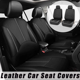 Automobile Car Seat Cover Protector PU Leather Front Rear Full Set Waterproof Universial