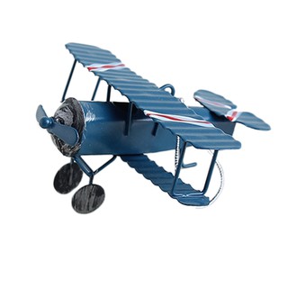 Retro Airplane Figurines Metal Plane Model Home Decor Miniatures Diarola