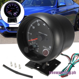 《ritop》3.75'' Universal Car Tachometer Tacho Gauge Meter LED Shift Light 0-8000 RPM