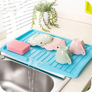 Merkon #2083 Kitchen Drain Tray for Dish Drainers Plate Plastic Sink Drying Rack for Cutlery Fruit