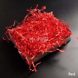 50g Mr. Filler (Red) Colorful Shredded Crinkled Paper DIY Gift Filling Material Tissue