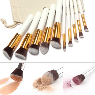 Kabuki 10 pcs Professional Soft Make Up Brush Set