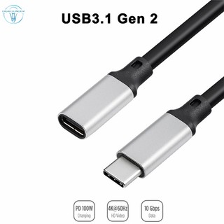 DG 100W PD 5A USB3.1 Type-C Extension Cable 4K @60Hz USB-C Gen 2 10Gbps Extender Cord