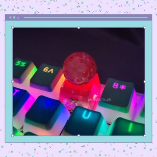 ☆Sakura Crystal☆ Handmade Resin Artisan Keycaps for Mechanical Keyboard CherryMx Gateron Switch (6)