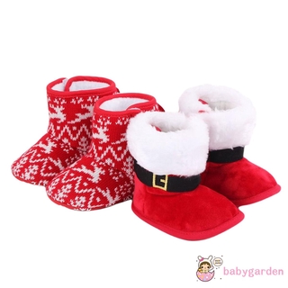 Baby Christmas Lovely Snowflake Santa Design Winter Warm Boots