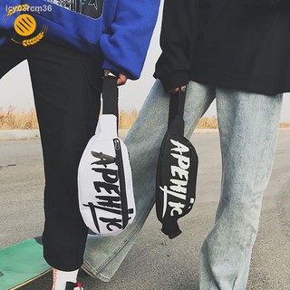 bags[LUCKY]Korean Bag Canvas Simple Style Fashion Belt Bag Waist Bag