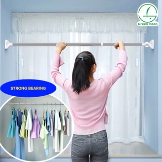 Green Moon Punch-free Telescopic Clothes Rail Adjustable Shower Curtain Rods Simple Support Rod (1)