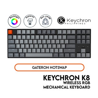 Keychron K8 Mechanical Keyboard (Tenkeyless, Wired/Bluetooth, RGB, Gateron, Hot-Swap)