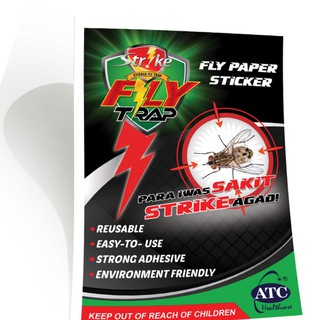 ATC Strike Fly Trap one pack 10pcs sheets helps in the prevention of fly infestation and its dangers