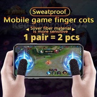 Professional Anti-sweat Non-slip Ventilated Gaming Mobile Game Black Touch Screen Game Finger Cots
