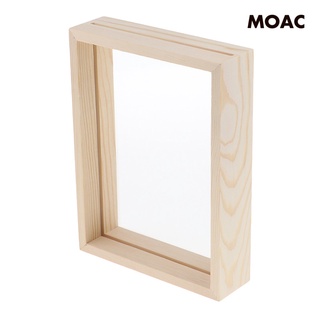 [Home Appliances] Creative double-sided glass specimen transparent wooden frame 11.4 x 16.4cm