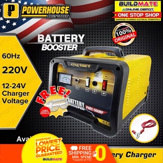 【Ready Stock】❈POWERHOUSE USA Original Battery Charger 20A 30A 50A + FREE YUKO GOGGLES •BUILDMATE•