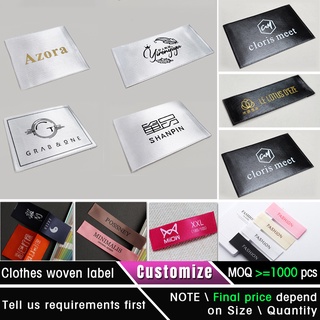 personalized clothing label customized woven label cotton label silk tag garment label clothes tag (1)