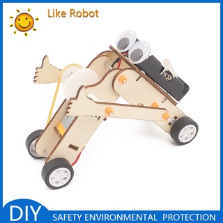 Like Robot DIY Handmade Materials Education Souptoys Wooden Model Building Block Kits Assembly Toy
