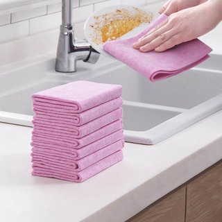 Kitchen cloth✸♦Kitchen Cleaning Cloth Anti-Grease Rags Thicken Absorbent Dishcloth Coconut Non-grea