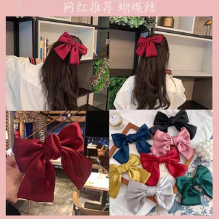 Korea Bowknot HairClip for Women Girls Sweet Ponytail Hairpin HairAccessories