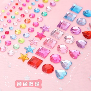 Ins Hot Colorful Shining Star 3D Crystal Diamond Cute Creative Decorative Stickers