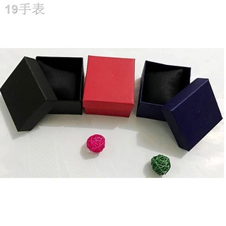 ▥☏Fashion Watch Box Case Wristwatch Paper Box With Pillow Cardboard Gift Box Present Box Portable