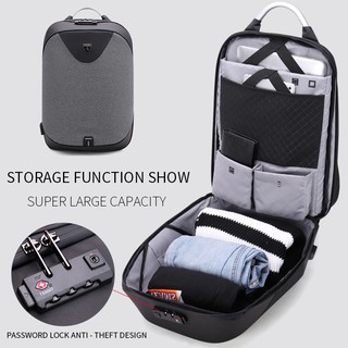 TSA Lock Anti-theft Laptop Backpack USB Men Fashion bags (2)