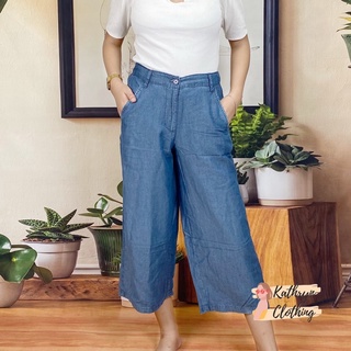 Kathryn Denim Square Pants With Pocket #13058