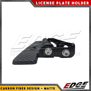 License Plate Holder - Matte - TRD - w/ bolts // universal adjustable car supply carbon fiber style (2)