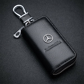 Leather Remote Smart Car Key Fob Case Cover Shell FOB Holders Protection Bag Wallet Pouch for Mercedes Benz A B C E G S Class CLA CLS GLA GLB GLC