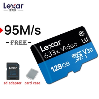 Lexar Original 633x 95MB/s Micro SD 256G 512G cards 32gb SDHC Class10 64G 128G Memory SD Card adapter for Gopro Nintendo switch