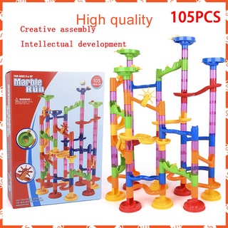 105PCS DIY marble race track ball block funnel slide brick children toys kids boys and girls gifts