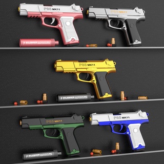 2021p85 Pistol Toy, Throwing EVA Safety Soft Bullet, Manual Loading, Outdoor CS Battle Shooting Toy,