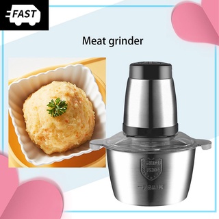 Ready Stock/◇∈Electric meat grinder food procesor electric grinder tools steel home glasses meat gri (1)
