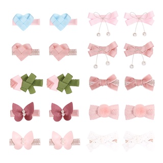 ✿Ready Stock✿ Baby Girl Bowknot Hair Clip Cute Butterfly Rose Hairpin Ribbon Grosgrain Infants Tiny Hair Accessories (3)