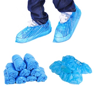 【IB】100Pcs Plastic Disposable Shoe Cover Cleaning Overshoes Outdoor Plastic Rain Shoe Covers (1)