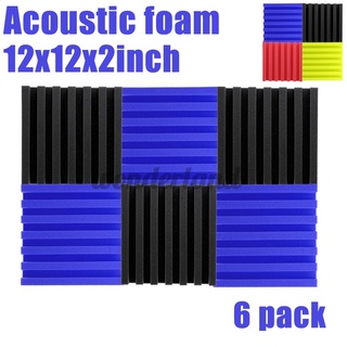 ♤6PCS 30x30x5cm More Durable Soundproof Foam Studio Foams Acoustic Wall Panel Sound Insulation Foam
