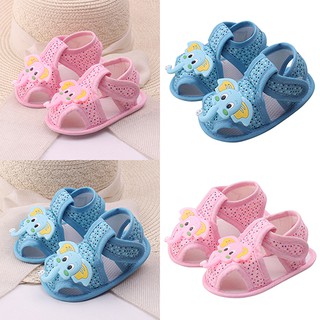 Baby Girl Boy Summer Cartoon Elephant Pattern Soft Sole Shoes Toddler Sandals (1)