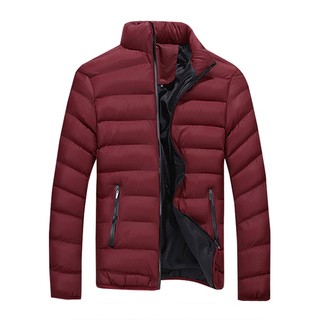 Men Stand Neck Jacket Corduroy Winter Warm Overcoat (5)