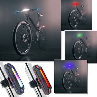 Bike Bicycle Cycling USB Rechargeable Front Rear Light 6 Modes COB LED Tail Lamp