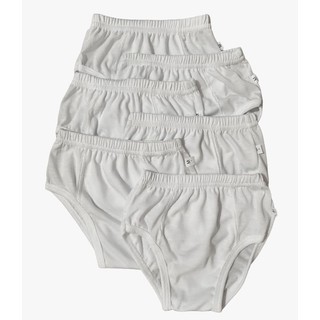 (6PCS) ALL WHITE BRIEF FROM 0-24 MONTHS // PURE COTTON