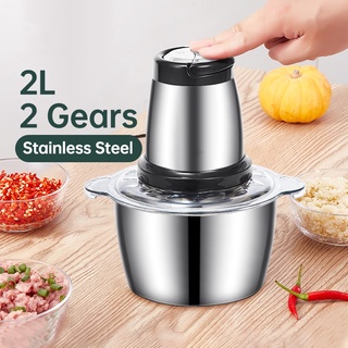【Ready Stock】Electric Meat grinder 2L Food Blender Stainless Steel Food Processor