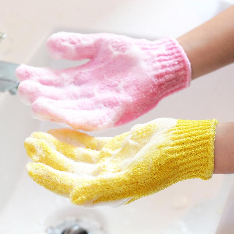 【FOREVER】Shower Bath Gloves Exfoliating Wash Skin Spa Massage Body Scrubber New (1)