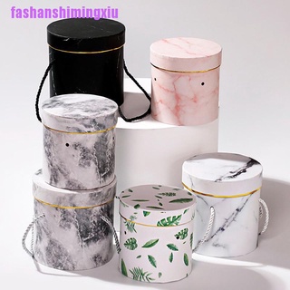 Ready Stock/∋[fashanshimingxiu]Round Floral Boxes Flower Packaging Paper Bag Gift Storage Flower Pac