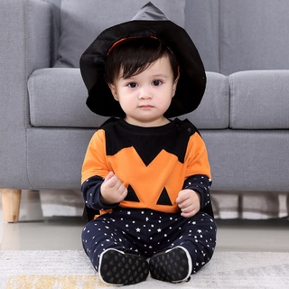 Baby Halloween Toddler Infant Cartoon Pumpkin Costume Suit