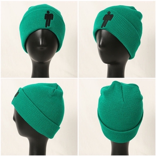 【READY/COD】Solid Color Bonnet Hip-hop Casual Embroidery Beanie Hat Billie Eilish Hats YIDEA (7)