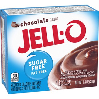 Jell-O Sugar Free Chocolate Flavor Instant Pudding & Pie Filling From USA (39g)