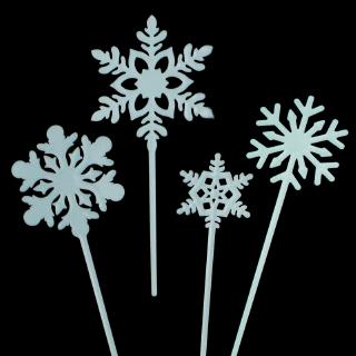 ✨ Ready Stock ✨4Pcs/set Frozen Snowflake Cake Toppers 2021 Party Supplies (6)